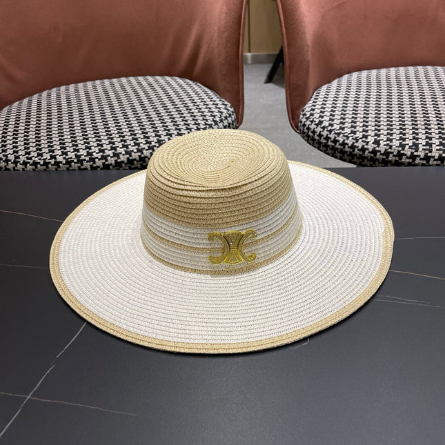 CELINE 26S WIDE BRIM STRAW SUN HAT 197
