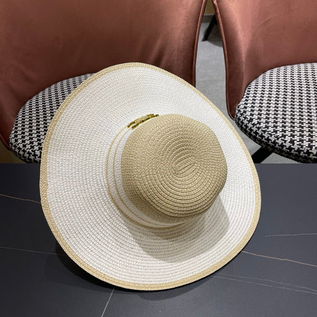 CELINE 26S WIDE BRIM STRAW SUN HAT 197