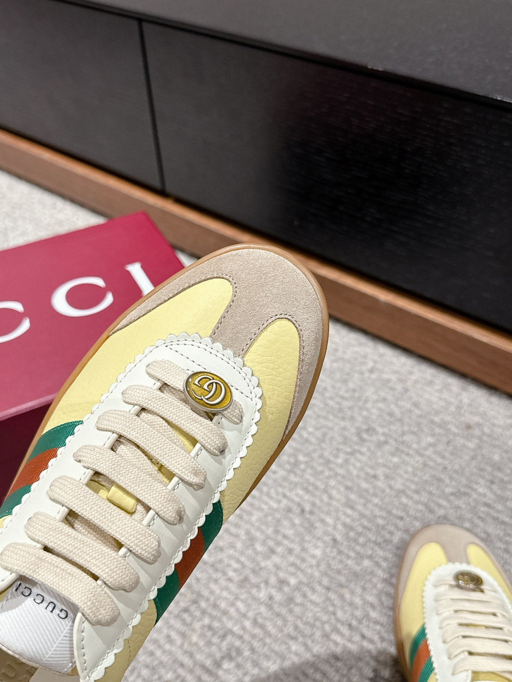 GG & ADIDAS SNEAKER KHAKI CALFSKIN