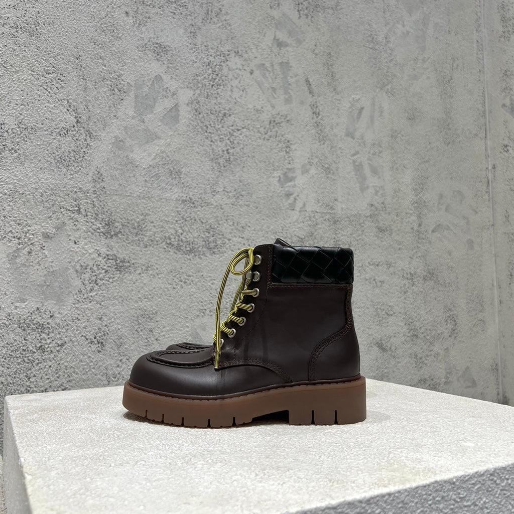 HADDOCK LACE-UP ANKLE BOOT IN CHOCOLATE BROWN CALFSKIN