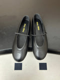 MIUMIU 26S BALLET FLATS IN BLACK LAMBSKIN