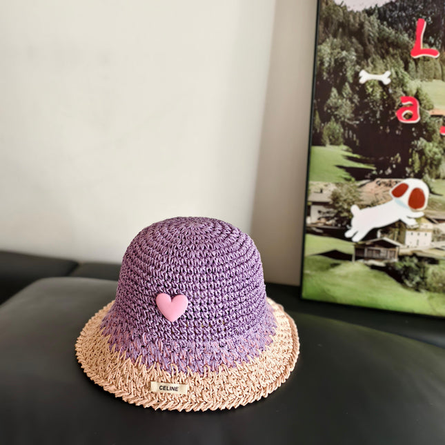 CELINE 26S STRAW BUCKET HAT STYLE 207