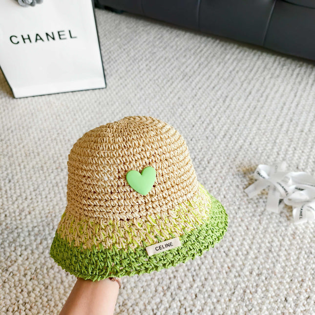 CELINE 26S STRAW BUCKET HAT STYLE 205