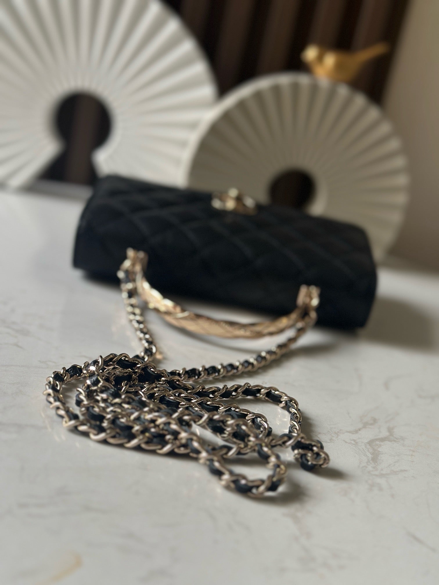 CHANEL 25S FLAP BAG 19 IN BLACK CALFSKIN SILVER HARDWARE