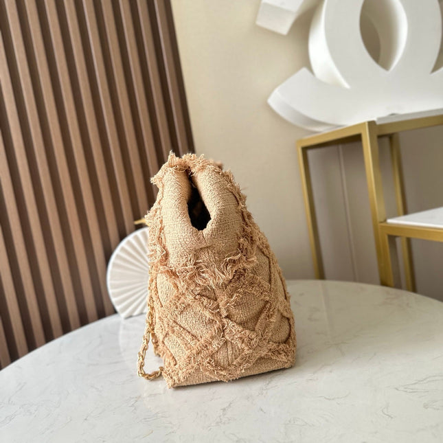 CHANEL 25S TOTE BAG 48 IN BEIGE FABRIC