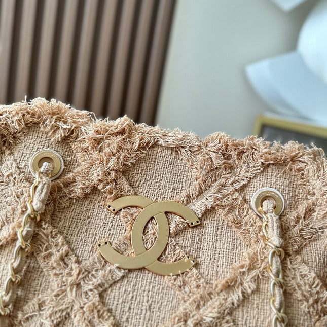 CHANEL 25S TOTE BAG 48 IN BEIGE FABRIC