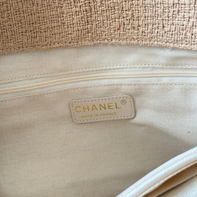 CHANEL 25S TOTE BAG 48 IN BEIGE FABRIC