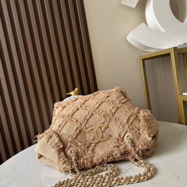 CHANEL 25S TOTE BAG 48 IN BEIGE FABRIC