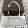 LE TECKEL SMALL BAG 27 IN PLATINUM GOATSKIN