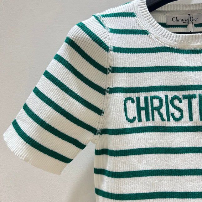 DIOR 25S STRIPED SHORT-SLEEVE T-SHIRT 671