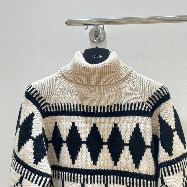 DIOR 25S PATTERNED TURTLENECK SWEATER 719