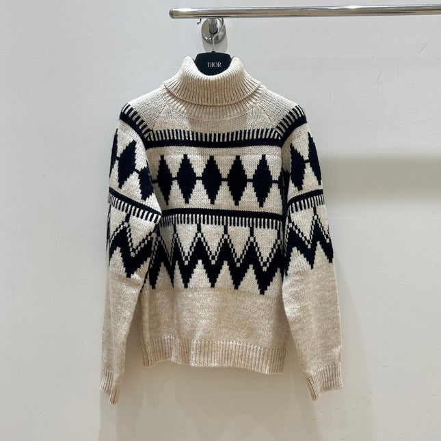 DIOR 25S PATTERNED TURTLENECK SWEATER 719
