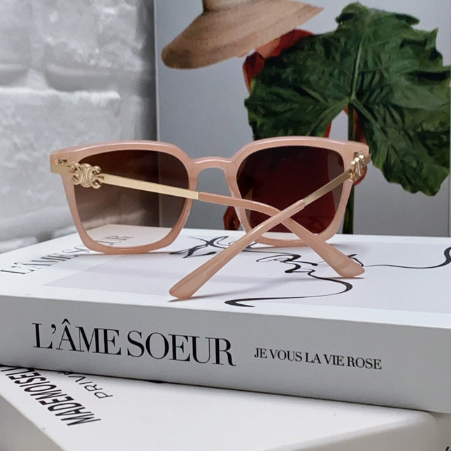 TRIOMPHE SUNGLASS 497815 IN PINK CLEAR METAL