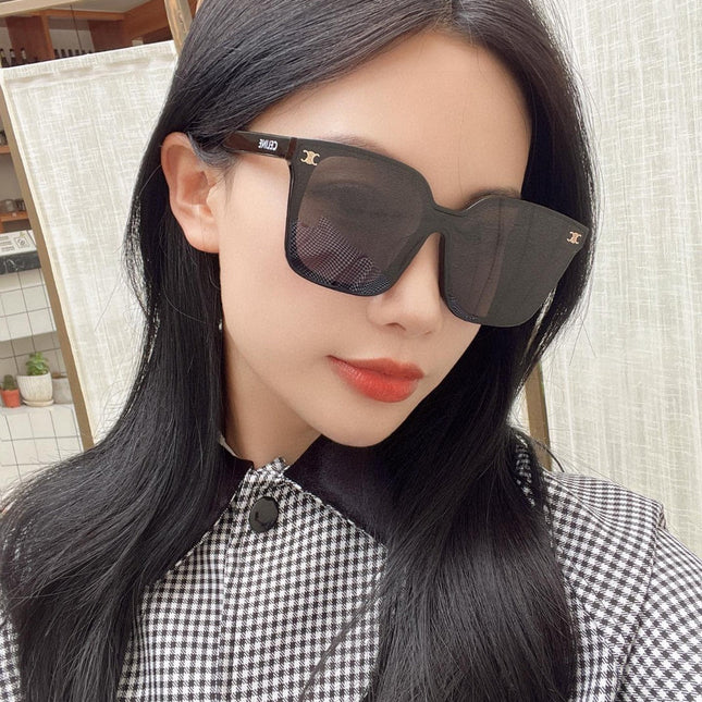 TRIOMPHE SUNGLASSES 552776 IN BLACK ACETATE TEXT LOGO