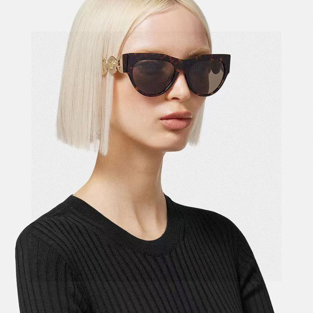 WINGED MEDUSA ROUND FRAME SUNGLASSES 588706 IN ACETATE