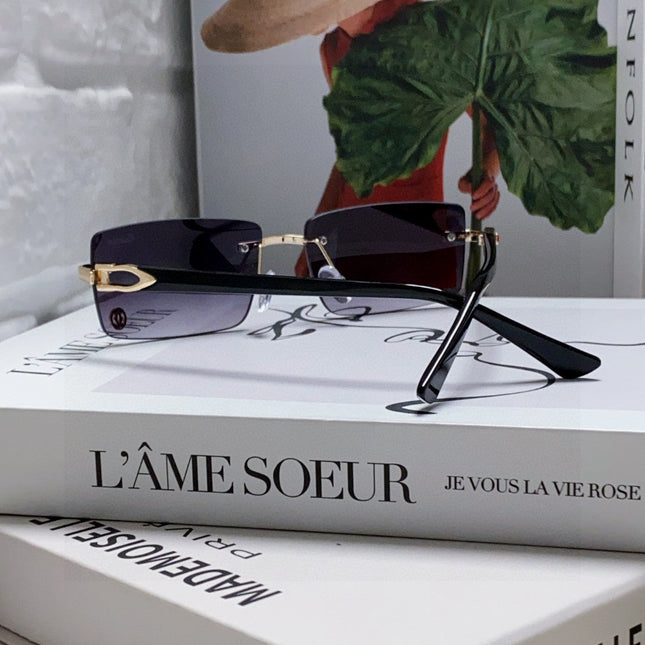 C DE RECTANGULAR FRAME SUNGLASSES 555890 IN METAL AND ACETATE