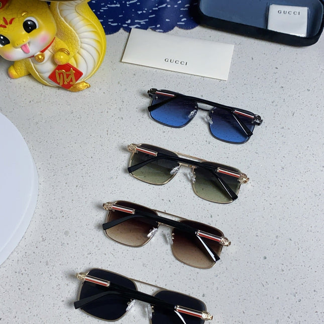 SQUARE FRAME SUNGLASSES 563175 IN METAL
