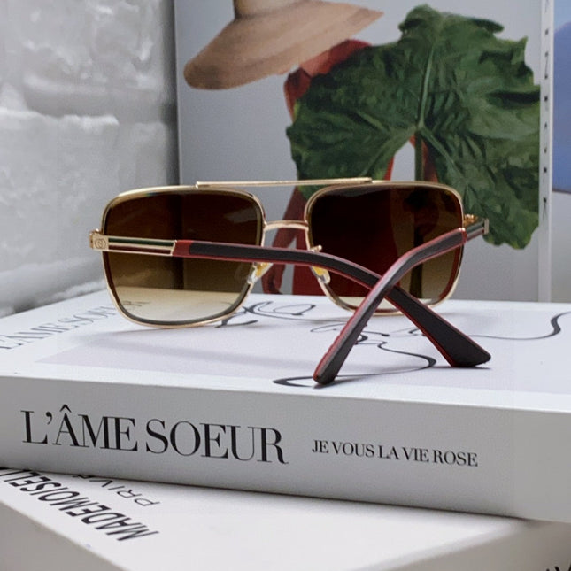 SQUARE FRAME SUNGLASSES 570213 IN METAL