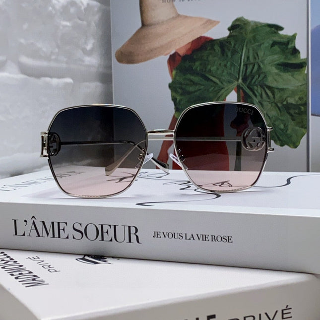 SQUARE FRAME SUNGLASSES 570217 IN METAL