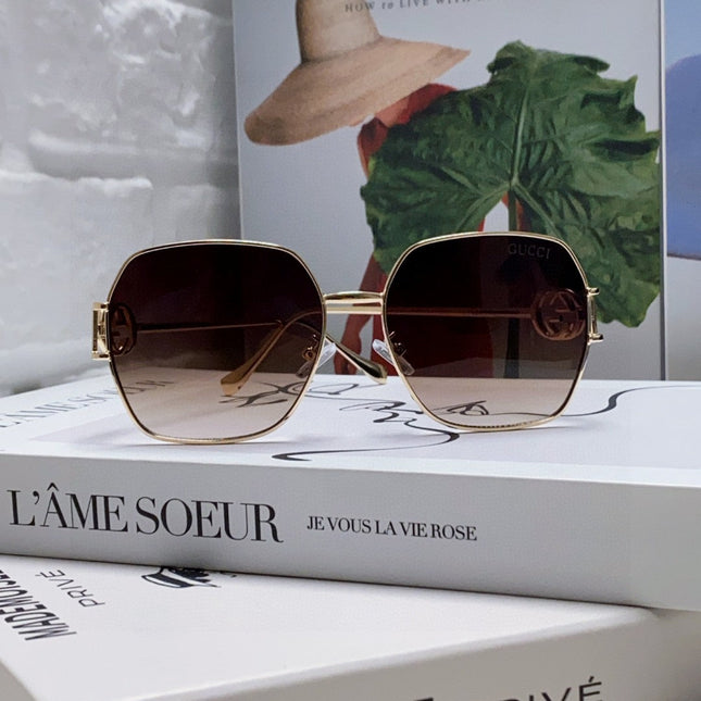 SQUARE FRAME SUNGLASSES 570217 IN METAL