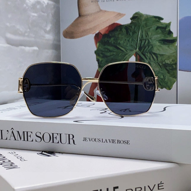 SQUARE FRAME SUNGLASSES 570217 IN METAL