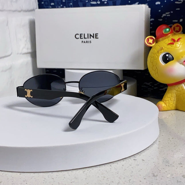 TRIOMPHE SUNGLASS 538534 IN BLACK ACETATE