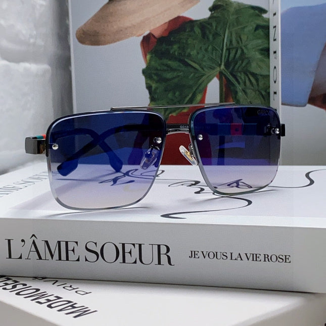 RECTANGULAR FRAME SUNGLASSES 576873 IN METAL