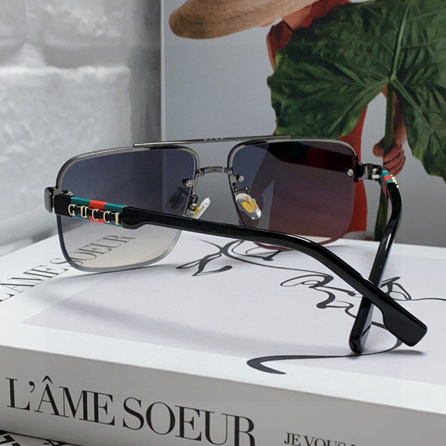 RECTANGULAR FRAME SUNGLASSES 576873 IN METAL