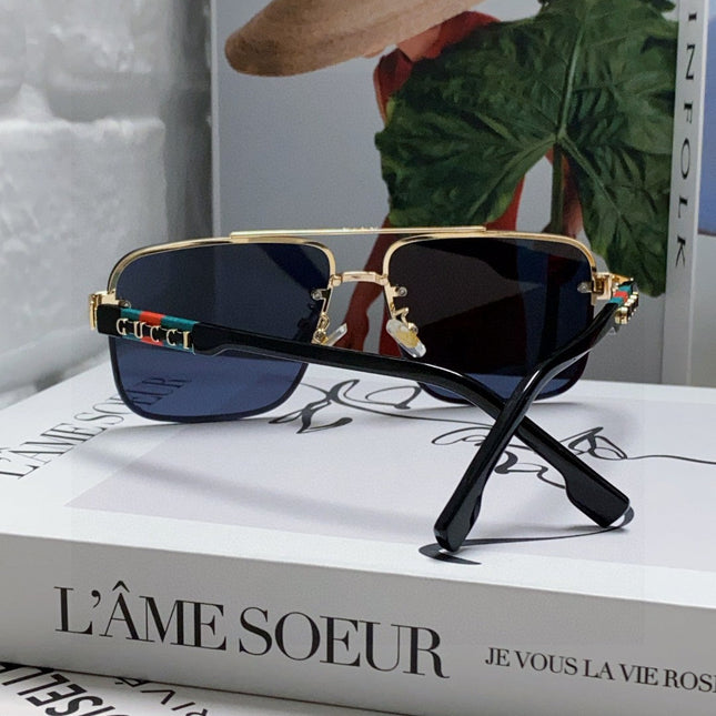 RECTANGULAR FRAME SUNGLASSES 576873 IN METAL