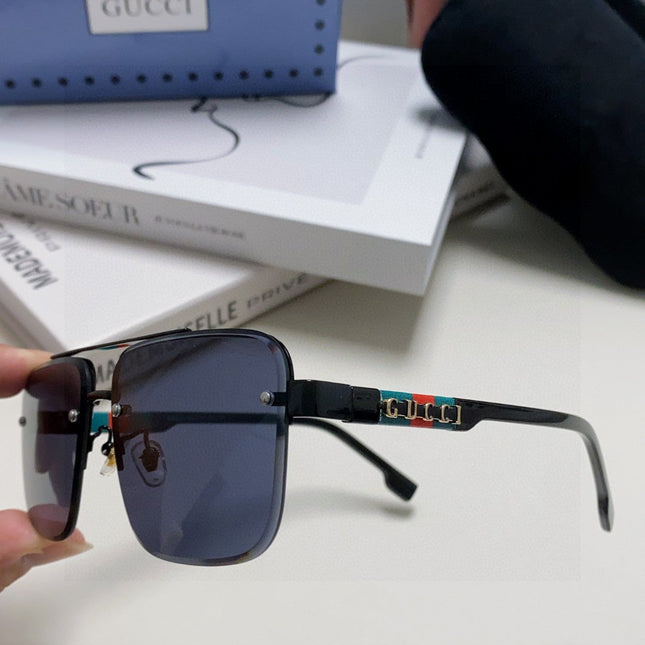 RECTANGULAR FRAME SUNGLASSES 576873 IN METAL