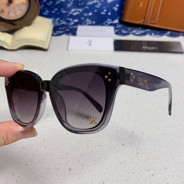 SQUARE SUNGLASS 575843 IN BLACK ACETATE GRADIENT SMOKE LENSES