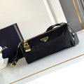 PRADA 26S SHOULDER BAG 27 IN BLACK NYLON