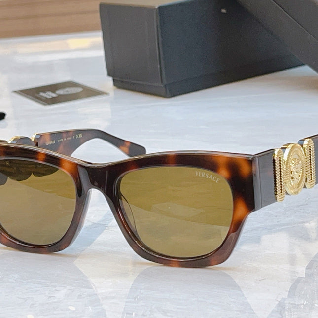 EMBOSSED LOGO MEDUSA BIGGIE SQUARE FRAME SUNGLASSES VE 6787 IN ACETATE