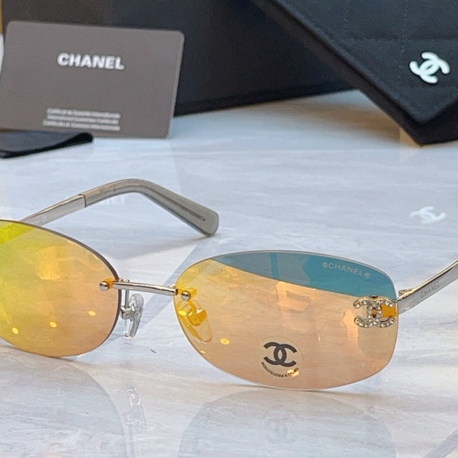 CHANEL RECTANGLE SUNGLASSES IN METAL 941998