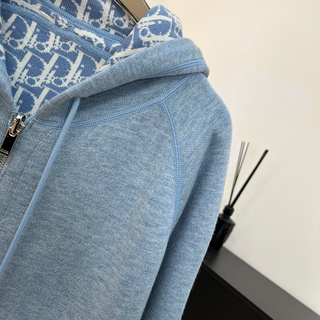 DIOR 25S HOODED ZIP-UP CARDIGAN 684