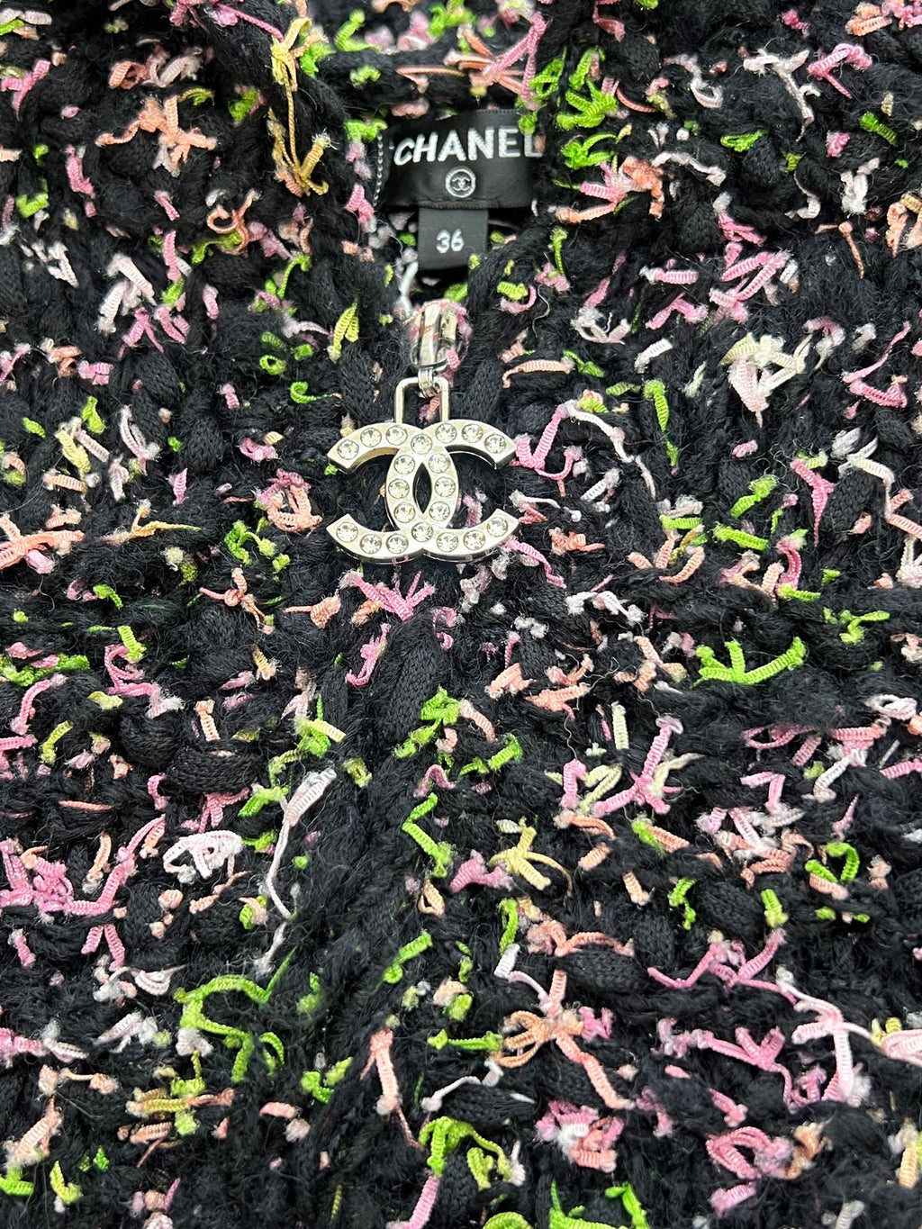CHANEL 26S PRINTED KNIT JACKET 955
