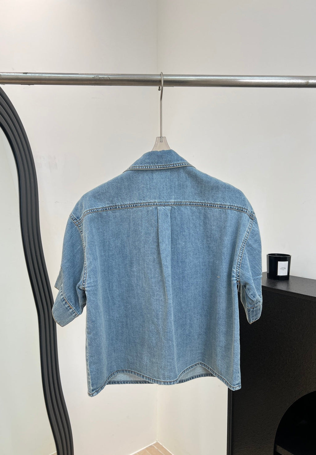 LOEWE 26S SHORT-SLEEVE DENIM SHIRT 562