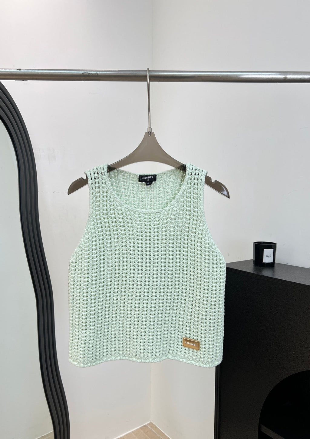 CHANEL 26S SLEEVELESS KNIT TOP 1496