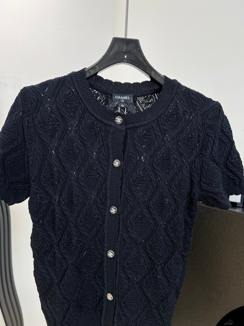 CHANEL 26S SHORT-SLEEVE KNIT T-SHIRT 1413