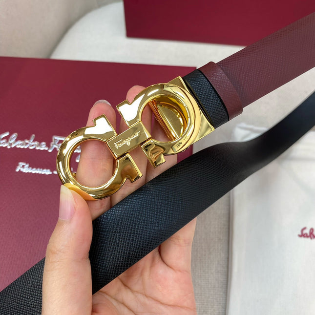 BELT 25MM IN BURGUNDY RED CALFSKIN 542774