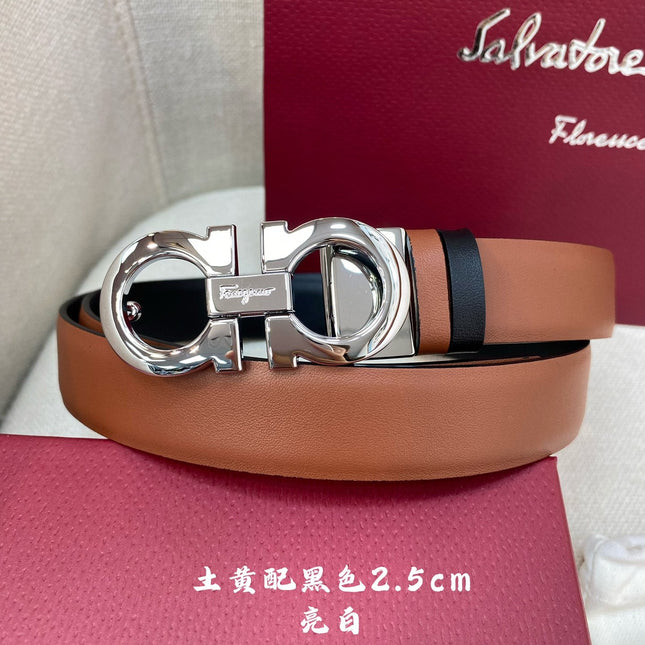 BELT 25MM IN BROWN CALFSKIN 542778