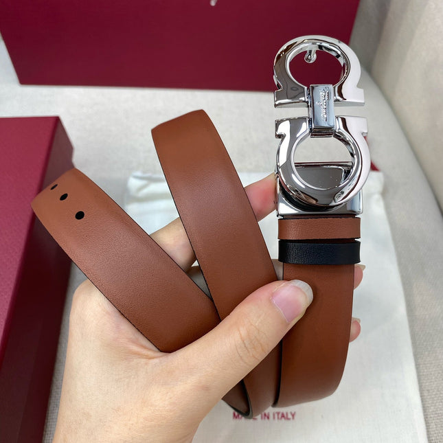 BELT 25MM IN BROWN CALFSKIN 542778