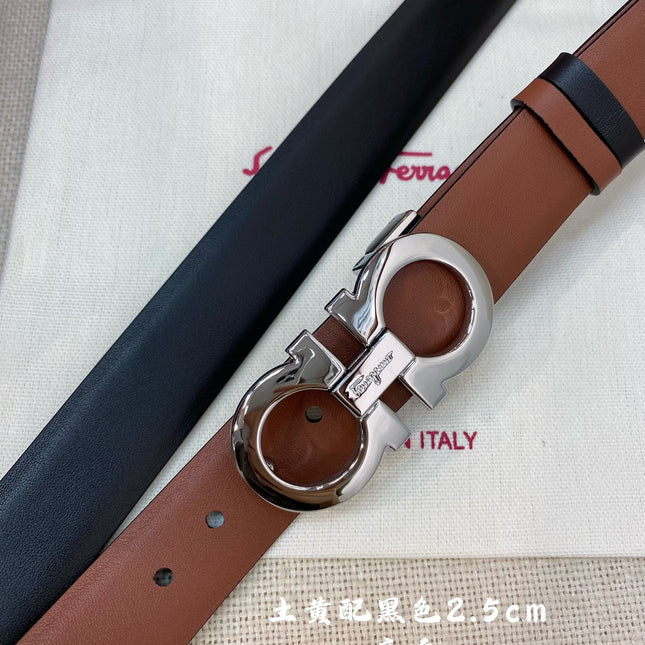 BELT 25MM IN BROWN CALFSKIN 542778
