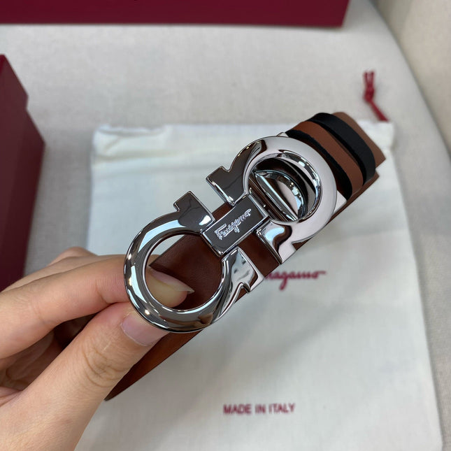 BELT 25MM IN BROWN CALFSKIN 542778