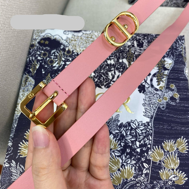 DIOR 25S BELT 15 MM IN PINK CALFSKIN 559724