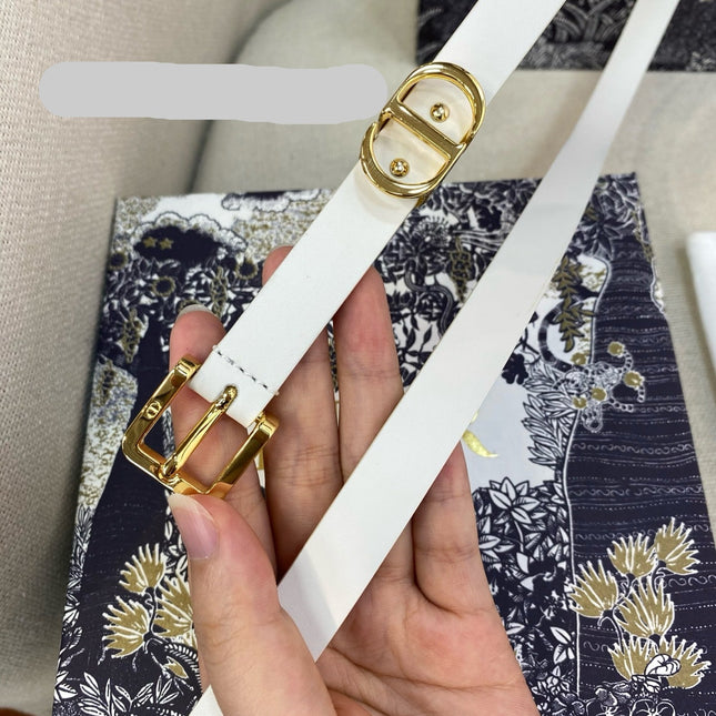 DIOR 25S BELT 15 MM IN WHITE CALFSKIN 559725