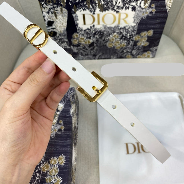 DIOR 25S BELT 15 MM IN WHITE CALFSKIN 559725