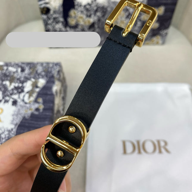 DIOR 25S BELT 15 MM IN BLACK CALFSKIN 559726