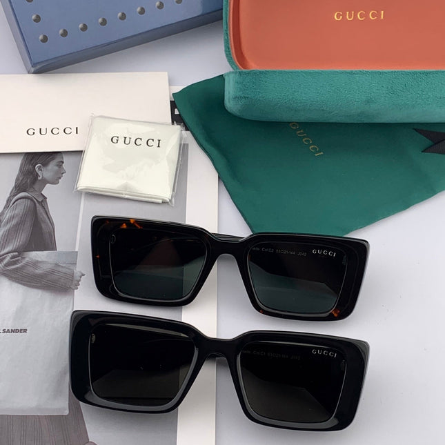 CHUNKY RECTANGULAR FRAME SUNGLASSES G204 IN ACETATE