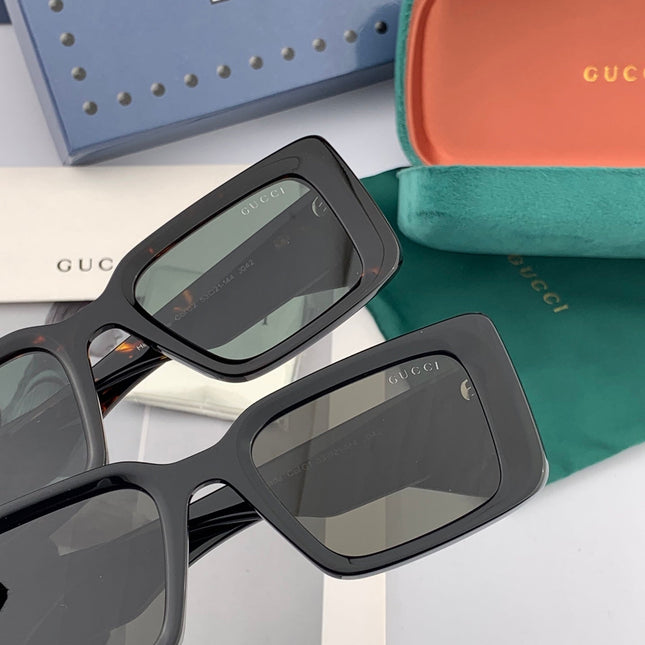 CHUNKY RECTANGULAR FRAME SUNGLASSES G204 IN ACETATE